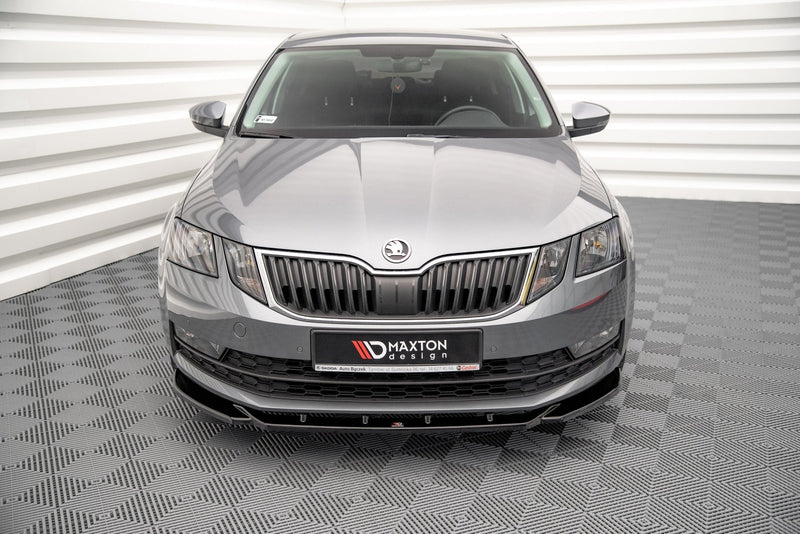 Maxton Design Front Ansatz V.2 für Skoda Octavia Mk3 Facelift schwarz matt - Beast Performance Fahrzeugtechnik OHG
