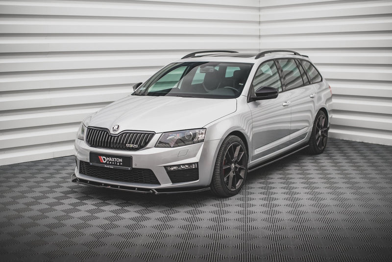 Maxton Design Front Ansatz V.3 für Skoda Octavia RS Mk3 schwarz Hochglanz - Beast Performance Fahrzeugtechnik OHG