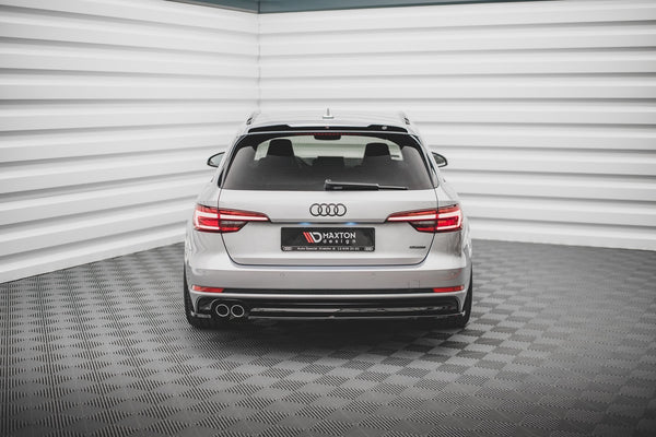 Maxton Design Heck Ansatz Flaps Diffusor V.2 für Audi A4 S-Line B9 Carbon Look - Beast Performance Fahrzeugtechnik OHG