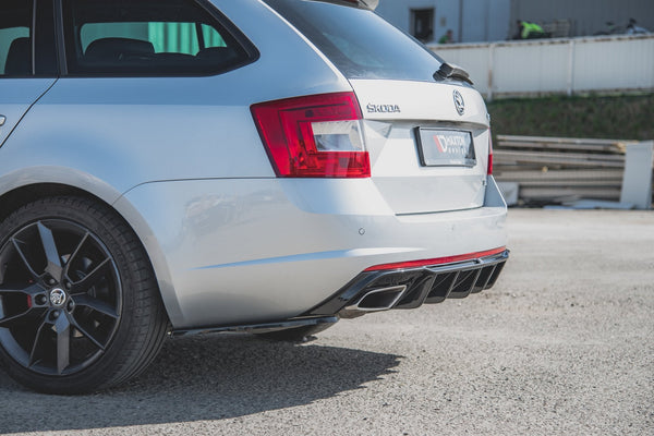 Maxton Design Heck Ansatz Flaps Diffusor V.2 für Skoda Octavia RS Mk3/Mk3 FL Hatchback/Kombi  schwarz matt - Beast Performance Fahrzeugtechnik OHG