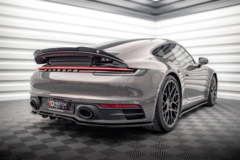 Maxton Design Mittlerer Diffusor Heck Ansatz DTM Look für Porsche 911 Carrera 4S 992 Carbon Look - Beast Performance Fahrzeugtechnik OHG