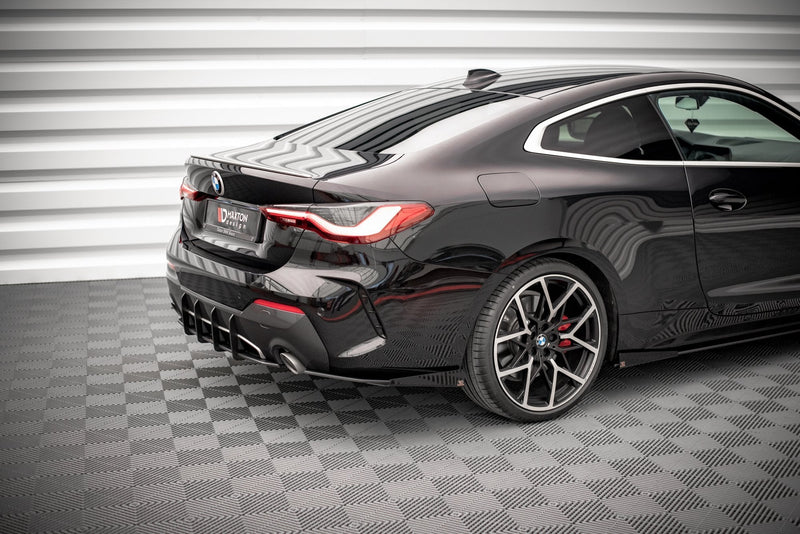 Maxton Design Hintere Seiten Flaps für BMW 4er M-Paket G22 schwarz Hochglanz - Beast Performance Fahrzeugtechnik OHG