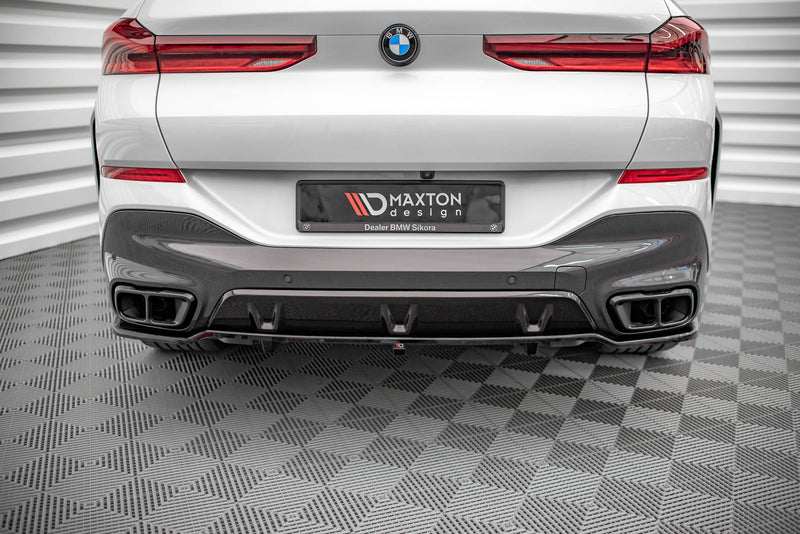 Maxton Design Mittlerer Diffusor Heck Ansatz DTM Look für BMW X6 M-Paket G06 schwarz matt - Beast Performance Fahrzeugtechnik OHG