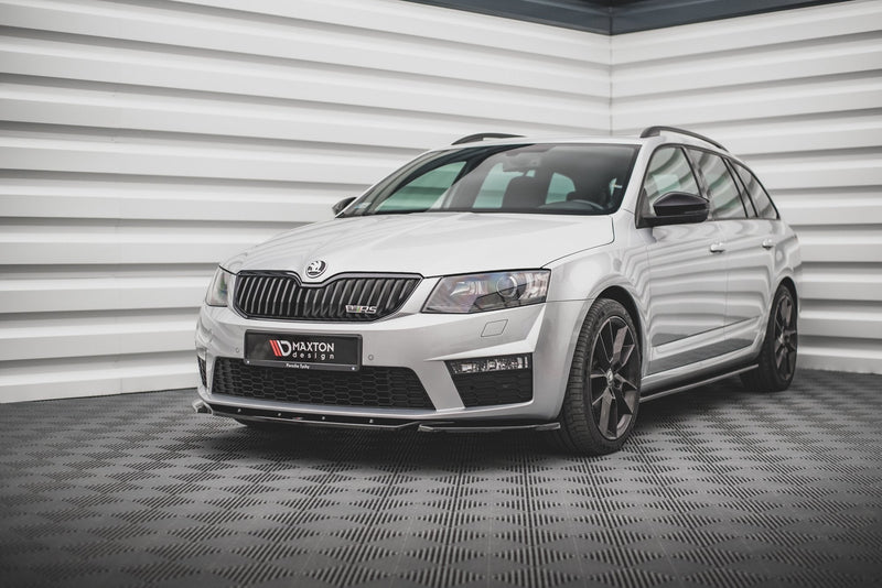 Maxton Design Front Ansatz V.4 für Skoda Octavia RS Mk3 schwarz Hochglanz - Beast Performance Fahrzeugtechnik OHG