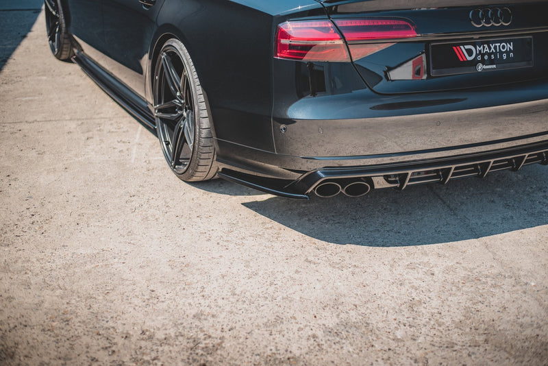 Maxton Design Heck Ansatz Flaps Diffusor V.2 für Audi S8 D4 Facelift schwarz Hochglanz - Beast Performance Fahrzeugtechnik OHG