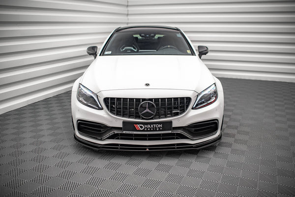 Maxton Design Front Ansatz V.1 für Mercedes-AMG C63 Coupe C205 Facelift Carbon Look - Beast Performance Fahrzeugtechnik OHG