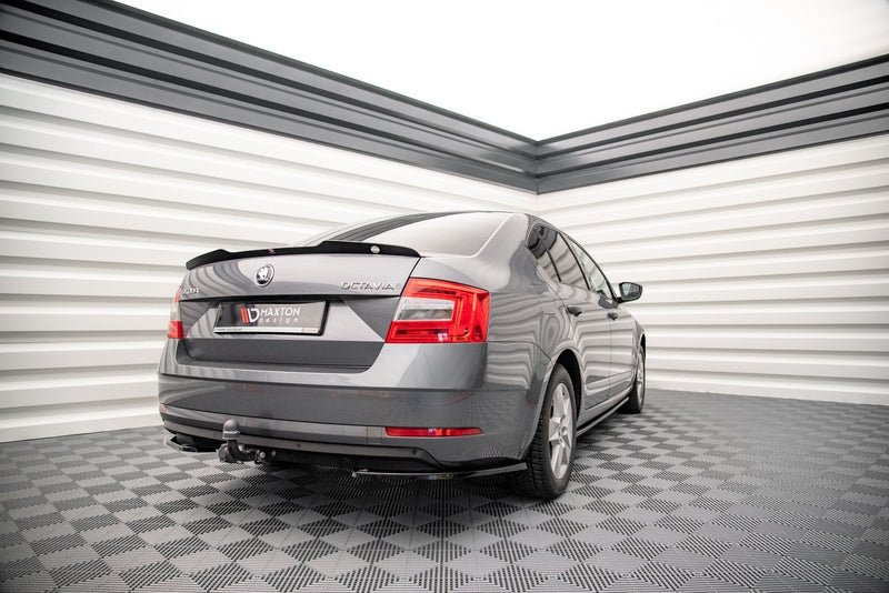 Maxton Design Heck Ansatz Flaps Diffusor für Skoda Octavia Mk3 Facelift Carbon Look - Beast Performance Fahrzeugtechnik OHG