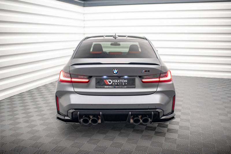 Maxton Design Heck Ansatz Flaps Diffusor V.2 für BMW M3 G80 Carbon Look - Beast Performance Fahrzeugtechnik OHG