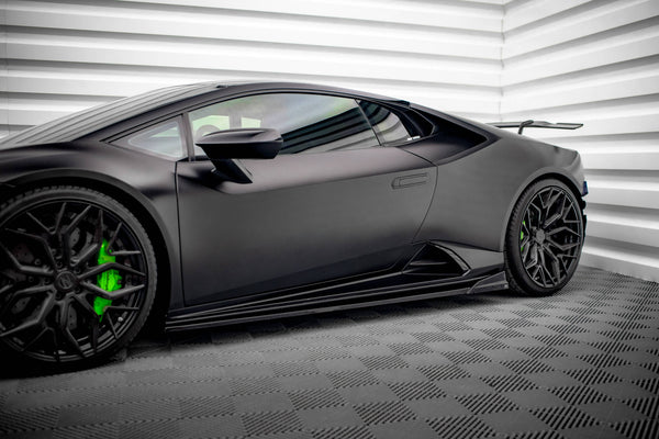 Maxton Design Seitenschweller Ansatz für Lamborghini Huracan EVO schwarz Hochglanz - Beast Performance Fahrzeugtechnik OHG