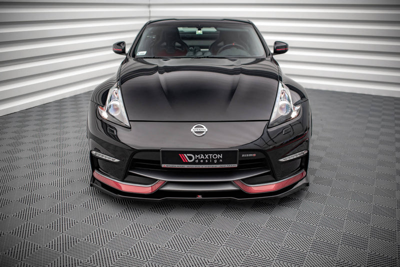 Maxton Design Front Ansatz V.1 für Nissan 370Z Nismo Facelift schwarz Hochglanz - Beast Performance Fahrzeugtechnik OHG