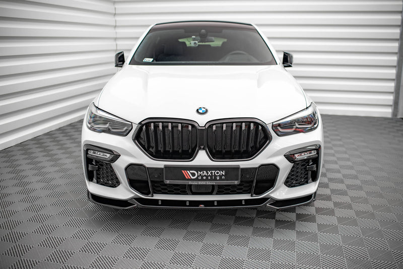 Maxton Design Front Ansatz V.1 für BMW X6 M-Paket G06 schwarz Hochglanz - Beast Performance Fahrzeugtechnik OHG