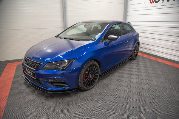 Maxton Design Seitenschweller Ansatz für Seat Leon Cupra / FR SC Mk3 / Mk3 FL schwarz Hochglanz - Beast Performance Fahrzeugtechnik OHG