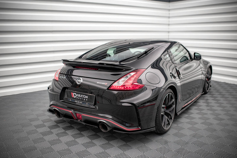 Maxton Design Heck Ansatz Flaps Diffusor für Nissan 370Z Nismo Facelift schwarz Hochglanz - Beast Performance Fahrzeugtechnik OHG