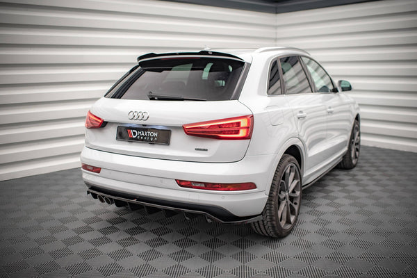 Maxton Design Spoiler CAP für Audi Q3 S-Line 8U Facelift schwarz Hochglanz - Beast Performance Fahrzeugtechnik OHG