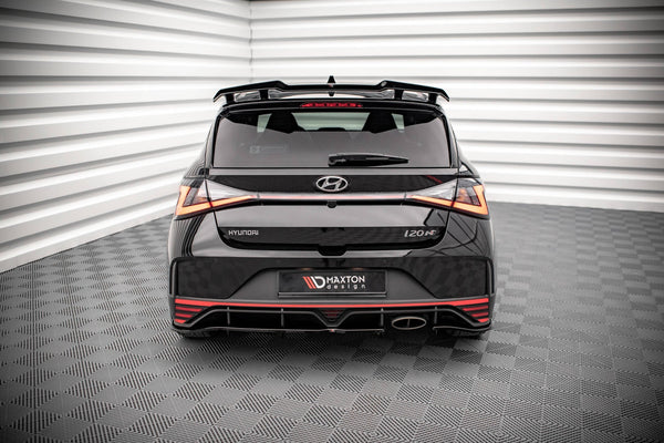 Maxton Design Mittlerer Diffusor Heck Ansatz DTM Look für Hyundai I20 N Mk3 Carbon Look - Beast Performance Fahrzeugtechnik OHG