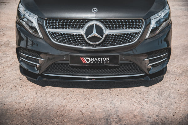 Maxton Design Front Ansatz V.3 für Mercedes-Benz V-Klasse AMG-Line W447 Facelift schwarz Hochglanz - Beast Performance Fahrzeugtechnik OHG