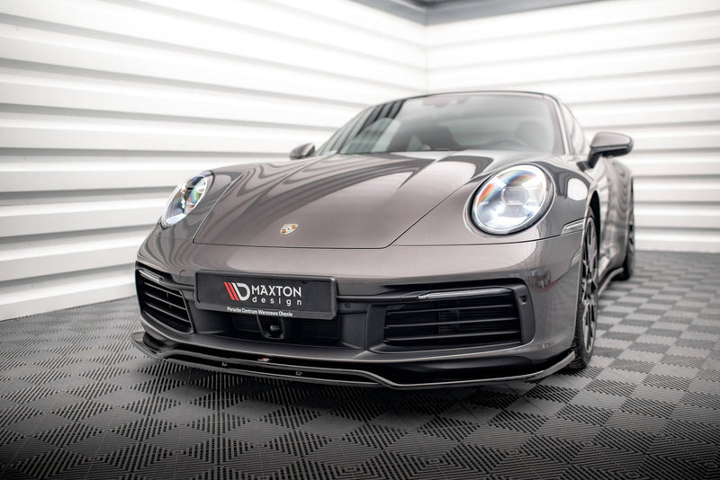 Maxton Design Front Ansatz für Porsche 911 Carrera 4S 992 Carbon Look - Beast Performance Fahrzeugtechnik OHG