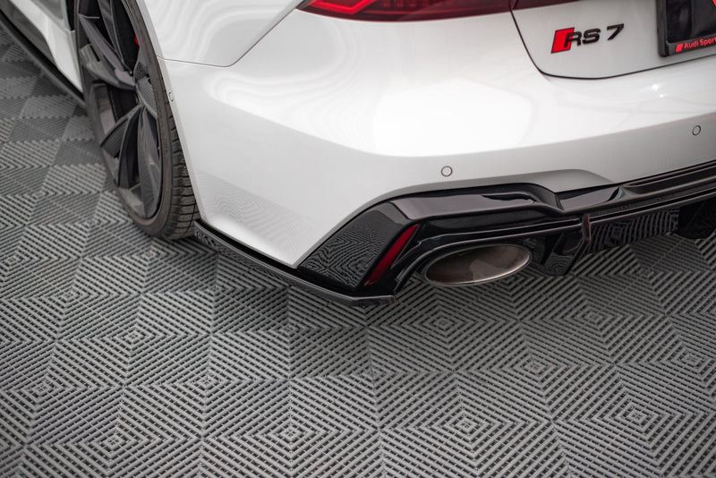Maxton Design Heck Ansatz Flaps Diffusor V.2 für Audi RS6 C8 / RS7 C8 Carbon Look - Beast Performance Fahrzeugtechnik OHG