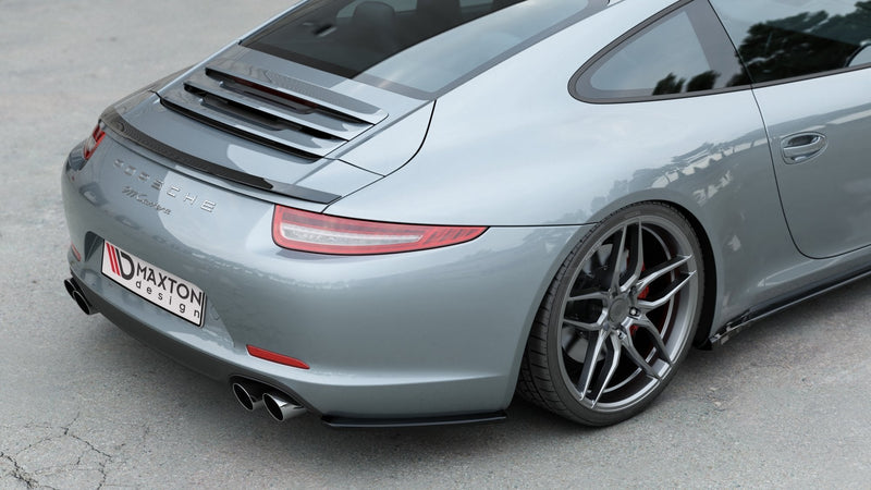 Maxton Design Heck Ansatz Flaps Diffusor für Porsche 911 Carrera 991 Carbon Look - Beast Performance Fahrzeugtechnik OHG