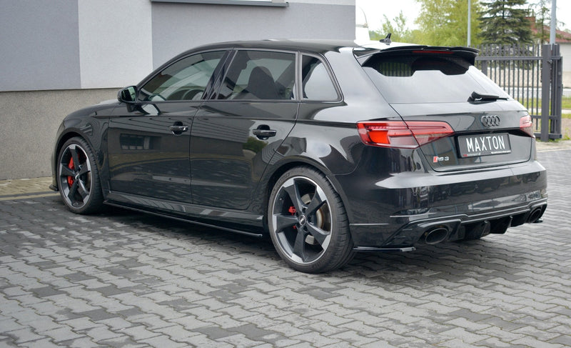 Maxton Design Seitenschweller Ansatz für Audi RS3 8V FL Sportback schwarz Hochglanz - Beast Performance Fahrzeugtechnik OHG