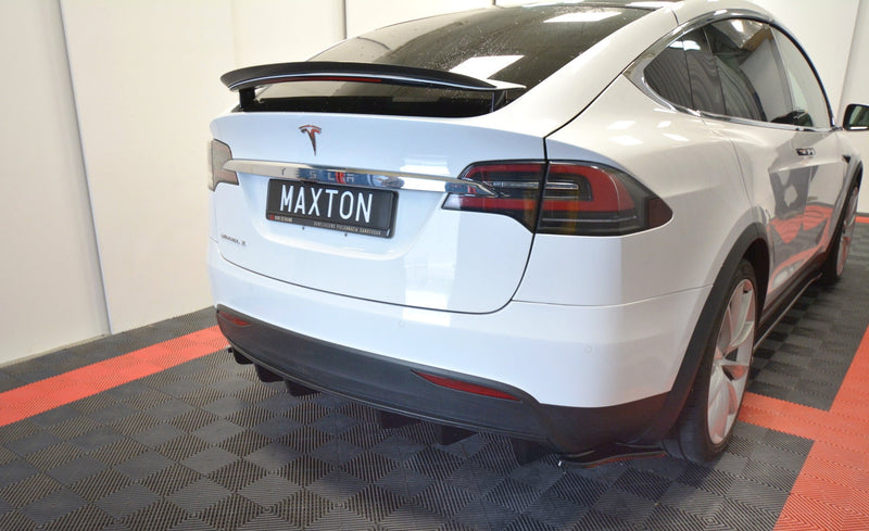 Maxton Design Diffusor Heck Ansatz für TESLA MODEL X schwarz matt - Beast Performance Fahrzeugtechnik OHG