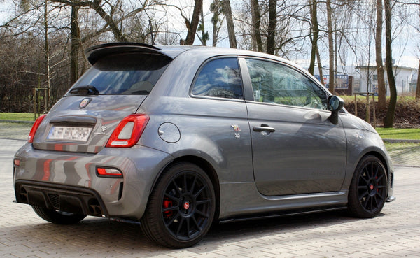 Maxton Design Spoiler CAP für FIAT 500 ABARTH MK1 FACELIFT schwarz Hochglanz - Beast Performance Fahrzeugtechnik OHG
