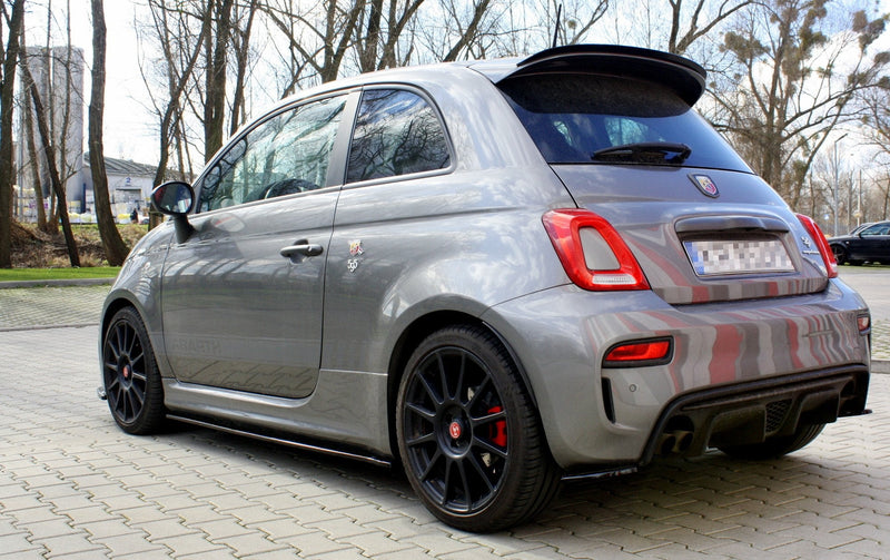 Maxton Design Seitenschweller Ansatz für FIAT 500 ABARTH MK1 FACELIFT Carbon Look - Beast Performance Fahrzeugtechnik OHG