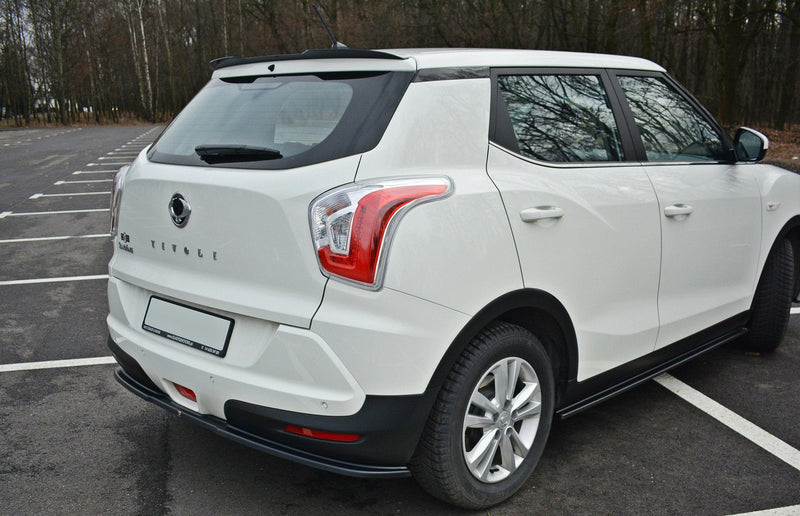 Maxton Design Spoiler CAP für SSANGYONG TIVOLI schwarz Hochglanz - Beast Performance Fahrzeugtechnik OHG