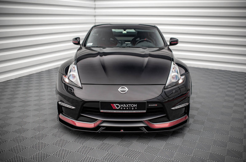 Maxton Design Front Ansatz V.2 für Nissan 370Z Nismo Facelift schwarz Hochglanz - Beast Performance Fahrzeugtechnik OHG