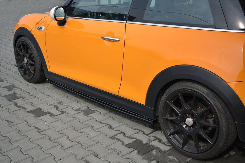 Maxton Design Seitenschweller Ansatz für MINI COOPER S MK3 vor Facelift 3-Türer (F56) schwarz matt - Beast Performance Fahrzeugtechnik OHG