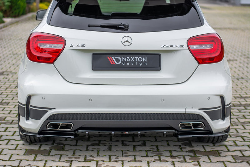 Maxton Design Heck Ansatz Flaps Diffusor für Mercedes A45 AMG W176 schwarz matt - Beast Performance Fahrzeugtechnik OHG