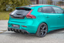 Maxton Design Heck Ansatz Flaps Diffusor für Volvo V40 R-design schwarz matt - Beast Performance Fahrzeugtechnik OHG