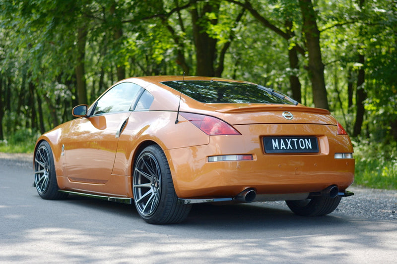 Maxton Design Heck Ansatz Flaps Diffusor für NISSAN 350Z Carbon Look - Beast Performance Fahrzeugtechnik OHG