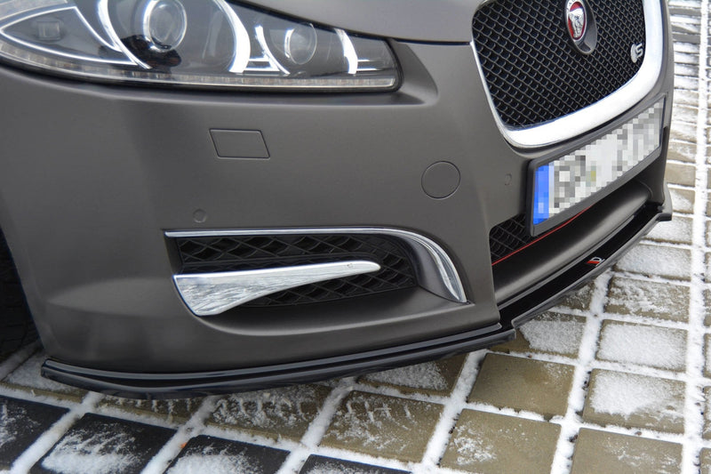 Maxton Design Front Ansatz für JAGUAR XF (X250) MK1 SPORTBRAKE S-PACK Carbon Look - Beast Performance Fahrzeugtechnik OHG