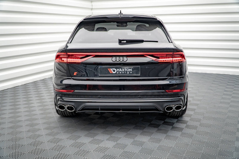 Maxton Design Mittlerer Diffusor Heck Ansatz DTM Look für Audi SQ8 Mk1 schwarz matt - Beast Performance Fahrzeugtechnik OHG