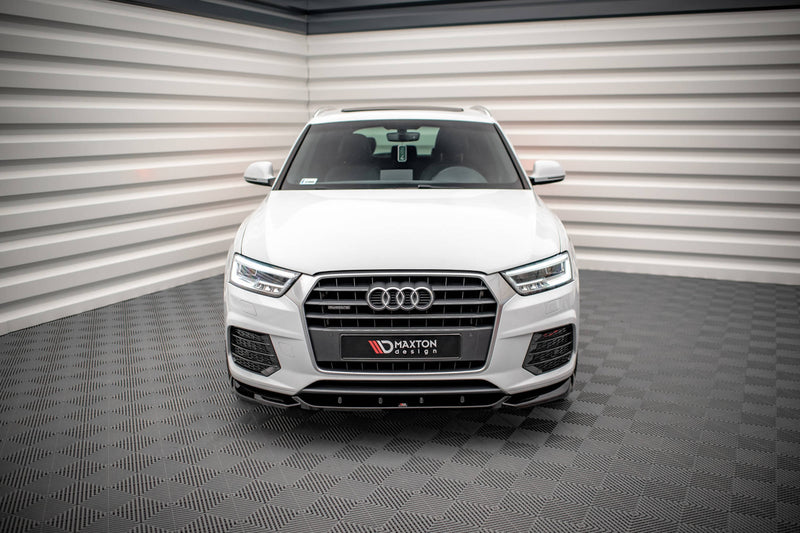 Maxton Design Front Ansatz V.1 für Audi Q3 S-Line 8U Facelift schwarz Hochglanz - Beast Performance Fahrzeugtechnik OHG