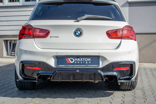 Maxton Design Heck Ansatz Flaps Diffusor für BMW 1er F20 Facelift M-power schwarz matt - Beast Performance Fahrzeugtechnik OHG