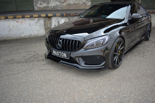 Maxton Design Front Ansatz V.1 für MERCEDES- BENZ C43 AMG W205 Carbon Look - Beast Performance Fahrzeugtechnik OHG