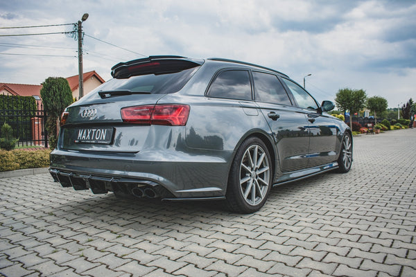 Maxton Design Spoiler CAP für Audi S6 / A6 S-Line C7 Avant schwarz matt - Beast Performance Fahrzeugtechnik OHG