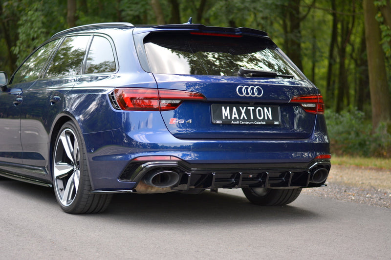 Maxton Design Diffusor Heck Ansatz für Audi RS4 B9 Avant schwarz matt - Beast Performance Fahrzeugtechnik OHG