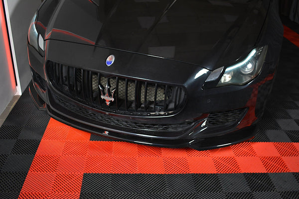 Maxton Design Front Ansatz für MASERATI QUATTROPORTE MK.6 vor Facelift schwarz matt - Beast Performance Fahrzeugtechnik OHG