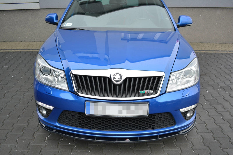 Maxton Design Front Ansatz V.1 für Skoda Octavia RS Mk2 FL schwarz Hochglanz - Beast Performance Fahrzeugtechnik OHG