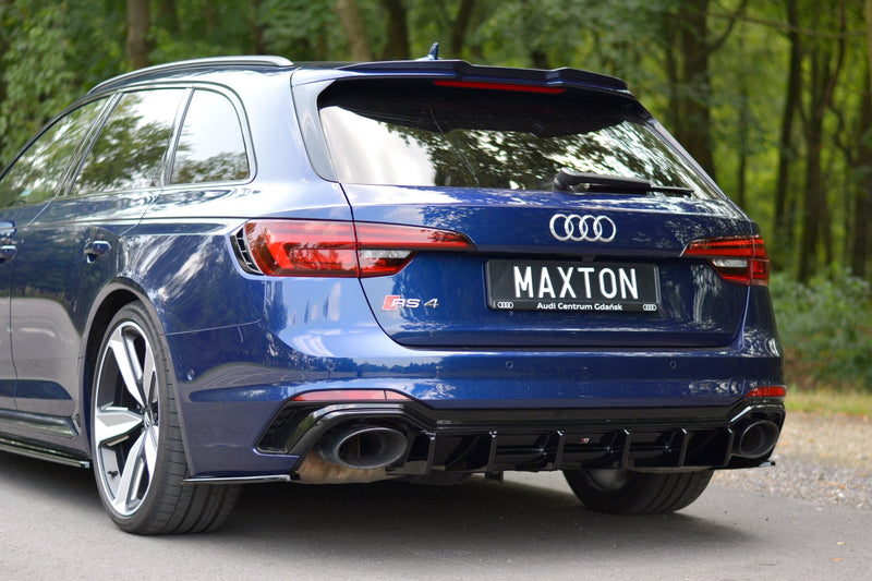 Maxton Design Spoiler CAP für Audi RS4 B9 Avant schwarz Hochglanz - Beast Performance Fahrzeugtechnik OHG