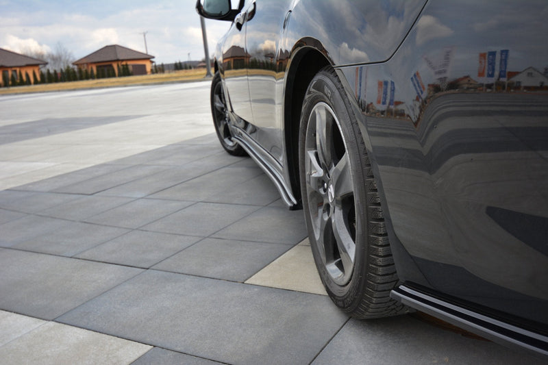 Maxton Design Heck Ansatz Flaps Diffusor für HONDA ACCORD MK8. CU-Serie vor Facelift SEDAN schwarz Hochglanz - Beast Performance Fahrzeugtechnik OHG