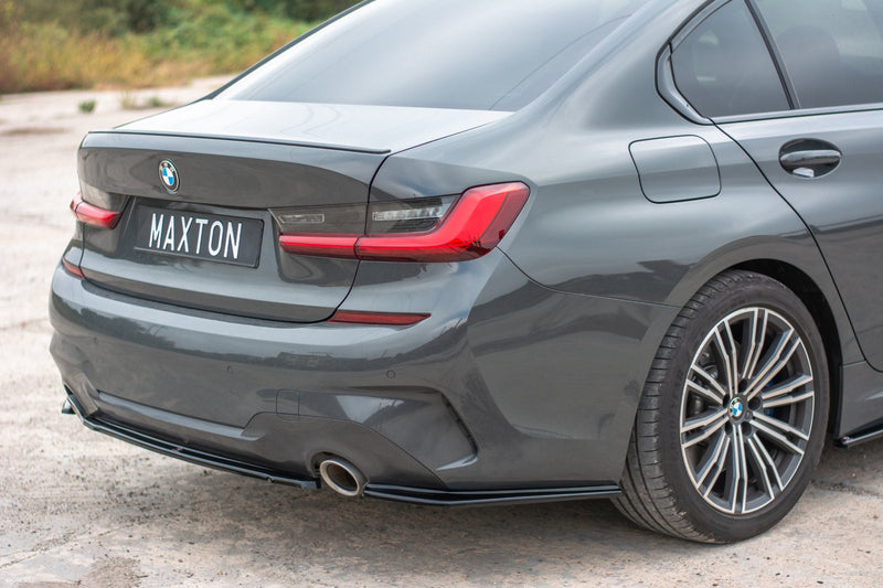 Maxton Design Heck Ansatz Flaps Diffusor für BMW 3er G20 M Paket schwarz Hochglanz - Beast Performance Fahrzeugtechnik OHG