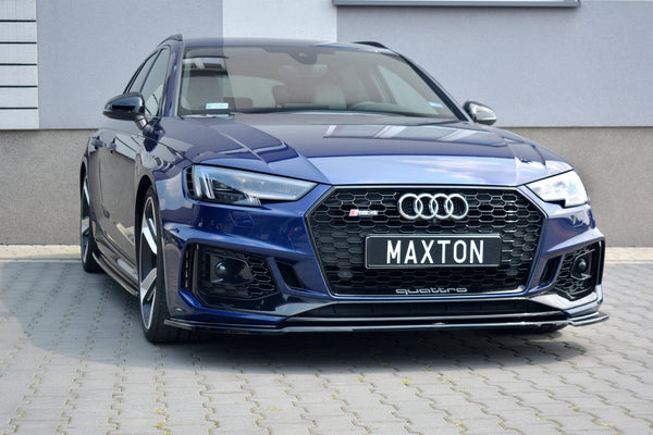 Maxton Design Front Ansatz V.2 für AUDI RS4 B9 Carbon Look - Beast Performance Fahrzeugtechnik OHG