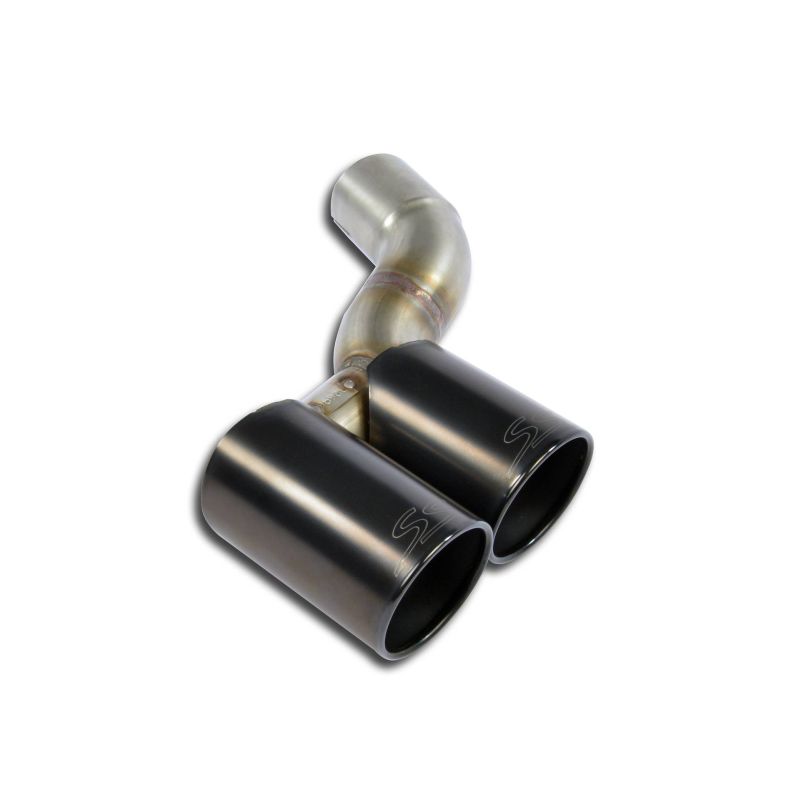 Supersprint Mittelrohrsatz Rechts + Endrohr -Black- OO90 passend für PORSCHE 991 Carrera S  Cabriolet / Carrera 4S Cabriolet 3.8i (400 PS) 2012 -> 2015 - Beast Performance Fahrzeugtechnik OHG