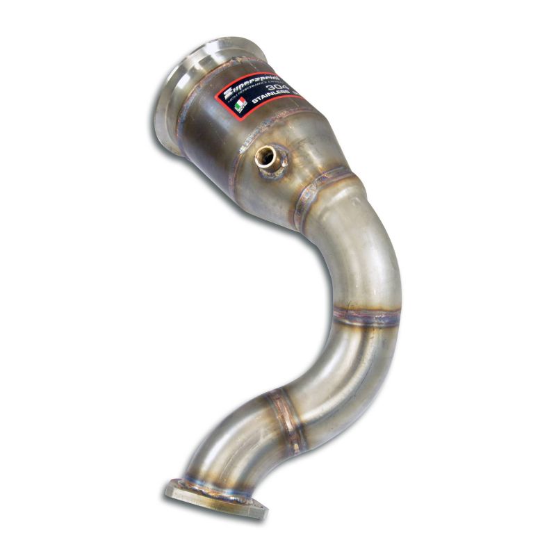 Supersprint Downpipe Links + Sport Metallkatalysator passend für PORSCHE 536 CAYENNE Turbo 4.0L V8 (550 PS) 2018 -> (Racing) - Beast Performance Fahrzeugtechnik OHG