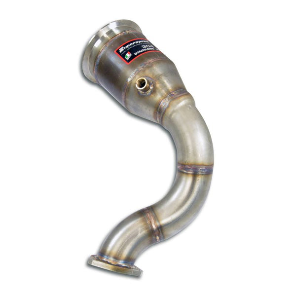 Supersprint Downpipe Links + Sport Metallkatalysator passend für BENTLEY BENTAYGA 4.0L V8 Bi-Turbo (550 PS) 2018 -> (mit klappe) - Beast Performance Fahrzeugtechnik OHG