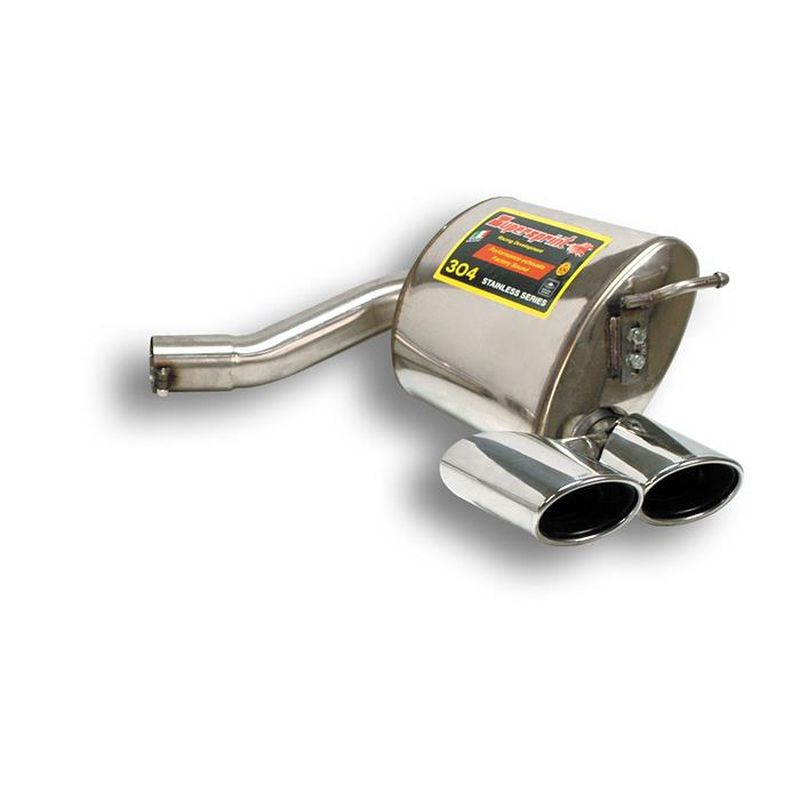 Supersprint Endschalldämpfer Rechts OO 120x80 passend für MERCEDES W211 E 200 Kompressor (Berlina + S.W.) '02-'06 - Beast Performance Fahrzeugtechnik OHG